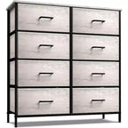 Sorbus 8 Drawers Dresser- Storage Unit with Steel Frame, Wood Top, Fabric Bins - for Bedroom, Closet, Office and more