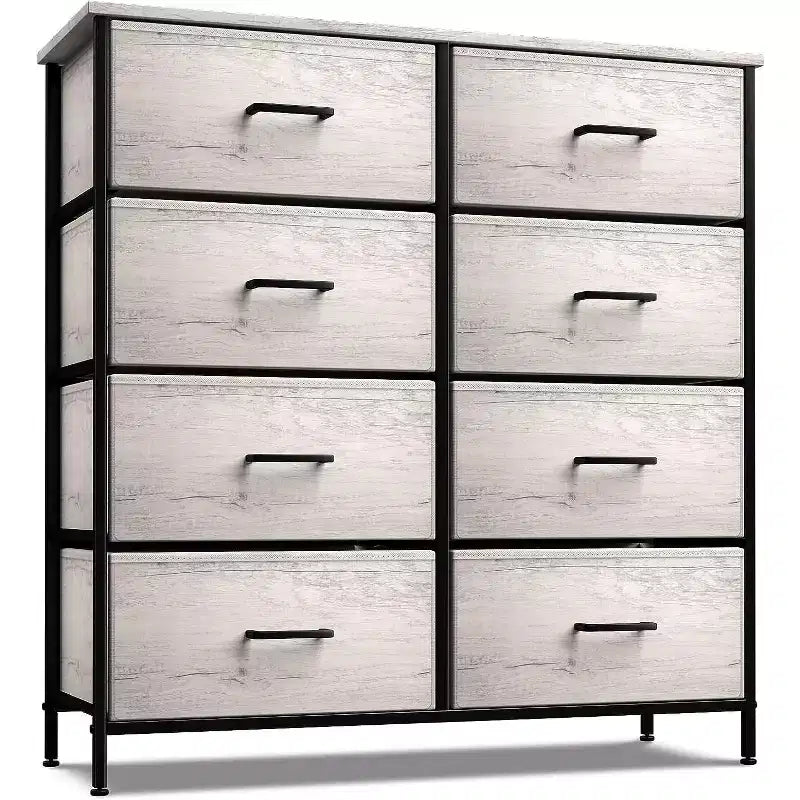 Sorbus 8 Drawers Dresser- Storage Unit with Steel Frame, Wood Top, Fabric Bins - for Bedroom, Closet, Office and more