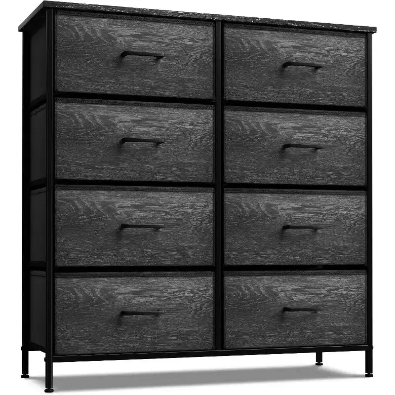 Sorbus 8 Drawers Dresser- Storage Unit with Steel Frame, Wood Top, Fabric Bins - for Bedroom, Closet, Office and more