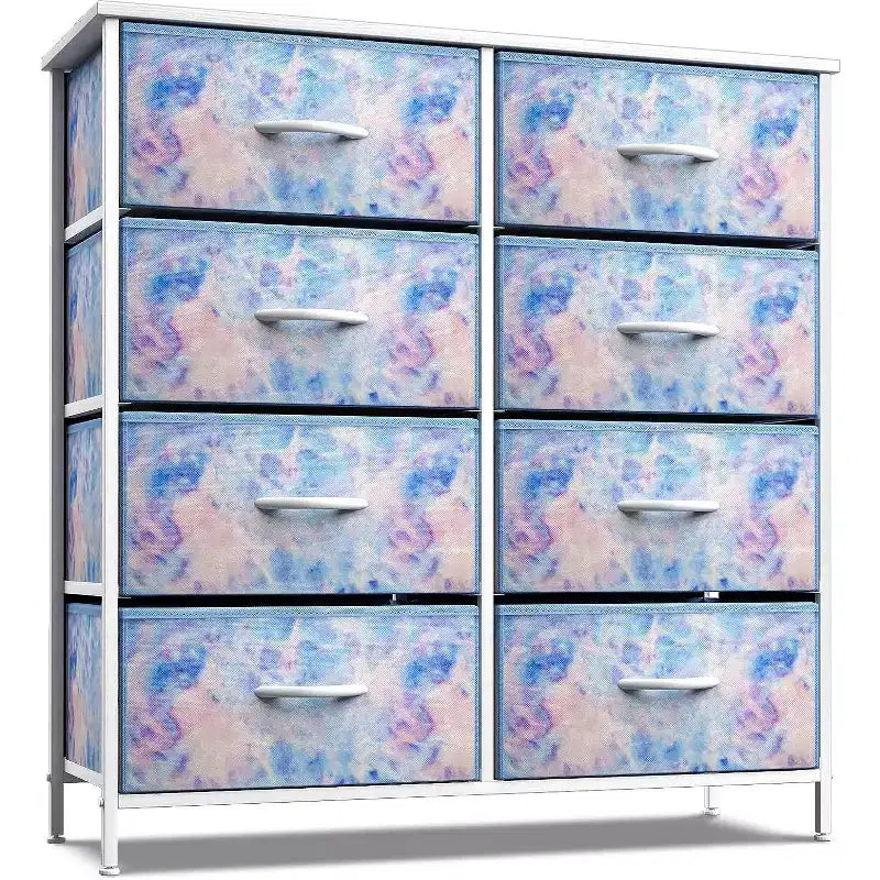 Sorbus 8 Drawers Dresser- Storage Unit with Steel Frame, Wood Top, Fabric Bins - for Bedroom, Closet, Office and more