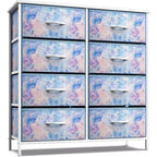 Sorbus 8 Drawers Dresser- Storage Unit with Steel Frame, Wood Top, Fabric Bins - for Bedroom, Closet, Office and more