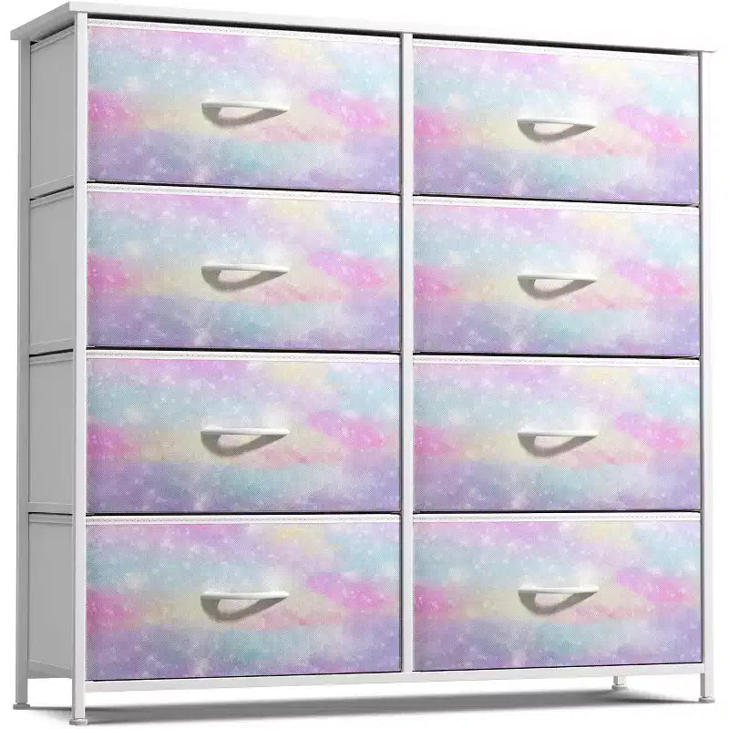 Sorbus 8 Drawers Dresser- Storage Unit with Steel Frame, Wood Top, Fabric Bins - for Bedroom, Closet, Office and more
