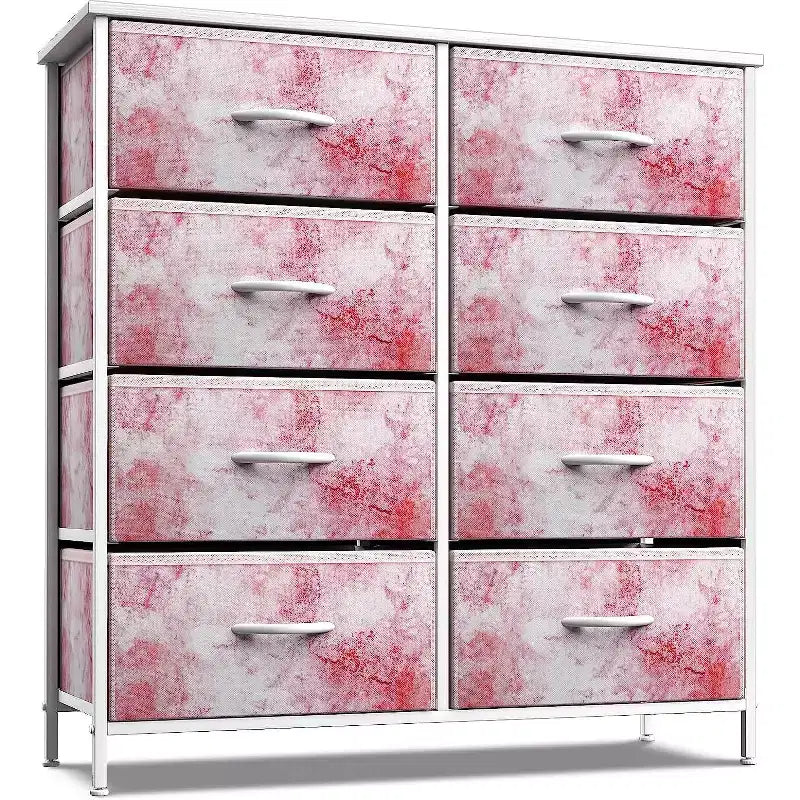 Sorbus 8 Drawers Dresser- Storage Unit with Steel Frame, Wood Top, Fabric Bins - for Bedroom, Closet, Office and more