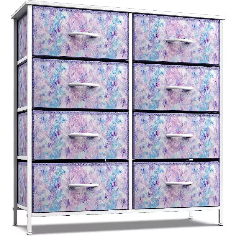 Sorbus 8 Drawers Dresser- Storage Unit with Steel Frame, Wood Top, Fabric Bins - for Bedroom, Closet, Office and more