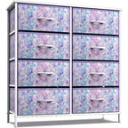 Sorbus 8 Drawers Dresser- Storage Unit with Steel Frame, Wood Top, Fabric Bins - for Bedroom, Closet, Office and more
