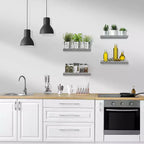 Sorbus 4 Pack Wall Mounted Floating Shelves - for storage and displaying showpieces, home decor items, and other prized possessions