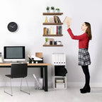 Sorbus 4 Pack Wall Mounted Floating Shelves - for storage and displaying showpieces, home decor items, and other prized possessions