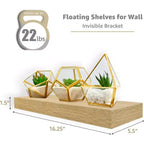 Sorbus 4 Pack Wall Mounted Floating Shelves - for storage and displaying showpieces, home decor items, and other prized possessions