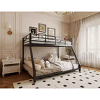 Bellemave Metal Twin Bunk bed for Kids and Adults , With Safety Guardrail and Ladder , Black