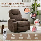 Recliner Chair, 360 Swivel Rocker Recliner Chair for Adults, for Living Room, Bedroom, Home