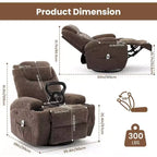 Recliner Chair, 360 Swivel Rocker Recliner Chair for Adults, for Living Room, Bedroom, Home