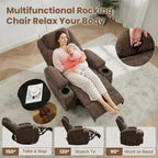 Recliner Chair, 360 Swivel Rocker Recliner Chair for Adults, for Living Room, Bedroom, Home