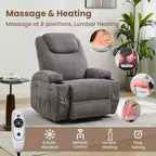 Recliner Chair, 360 Swivel Rocker Recliner Chair for Adults, for Living Room, Bedroom, Home