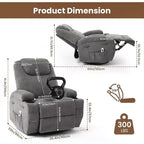 Recliner Chair, 360 Swivel Rocker Recliner Chair for Adults, for Living Room, Bedroom, Home