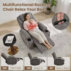 Recliner Chair, 360 Swivel Rocker Recliner Chair for Adults, for Living Room, Bedroom, Home