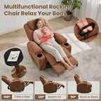 Recliner Chair, 360 Swivel Rocker Recliner Chair for Adults, for Living Room, Bedroom, Home
