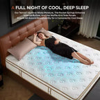 12 inch King Size Tencel Medium Hybrid Mattress, Plush Layer and Cooling Gel Memory Foam Mattress in a Box