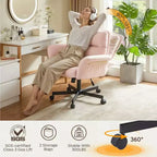 Bestier Criss Cross Chair with Armrests & Wheels, Ergonomic Cross Legged Office Chair Computer Task Chair, Desk Chair for Home Office & Vanity