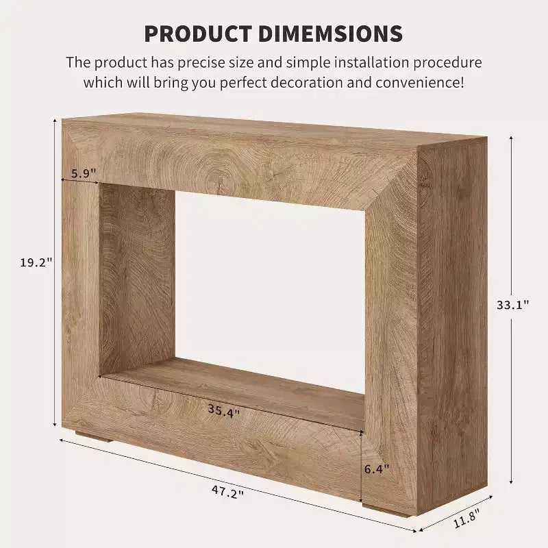 47 in Farmhouse Console Table,Entryway Console Table with Storage, Industrial Hallway Accent Table for Living Room, Entrance