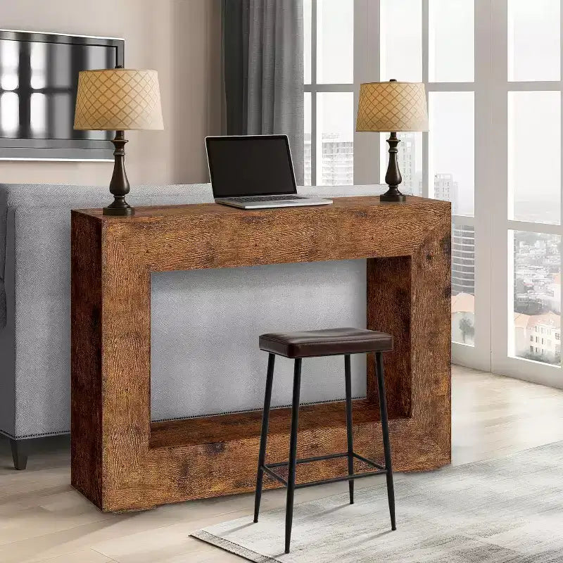 47 in Farmhouse Console Table,Entryway Console Table with Storage, Industrial Hallway Accent Table for Living Room, Entrance