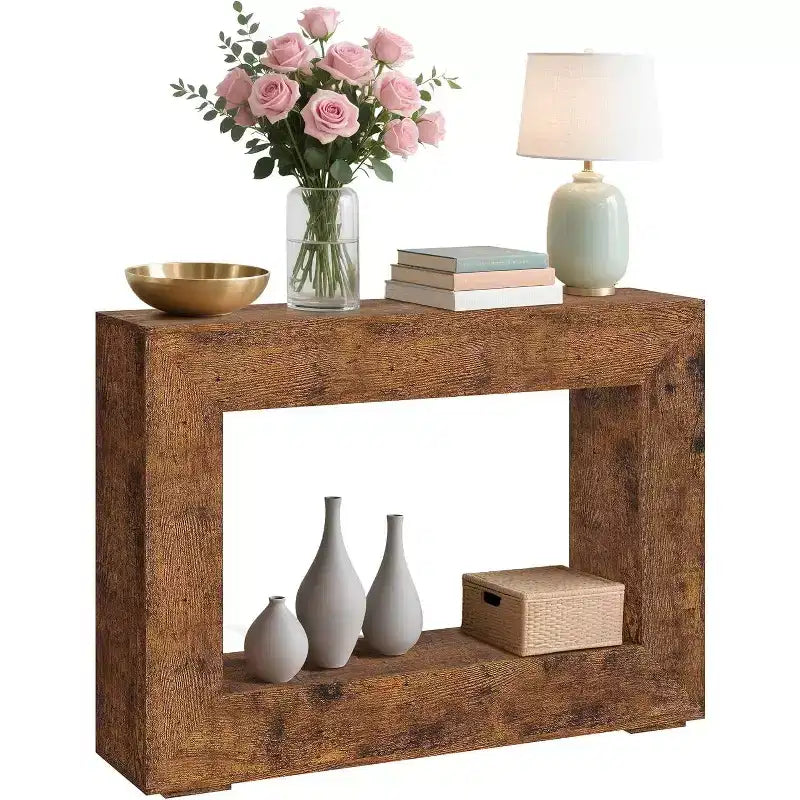 47 in Farmhouse Console Table,Entryway Console Table with Storage, Industrial Hallway Accent Table for Living Room, Entrance