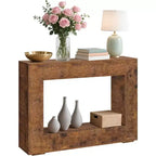 47 in Farmhouse Console Table,Entryway Console Table with Storage, Industrial Hallway Accent Table for Living Room, Entrance