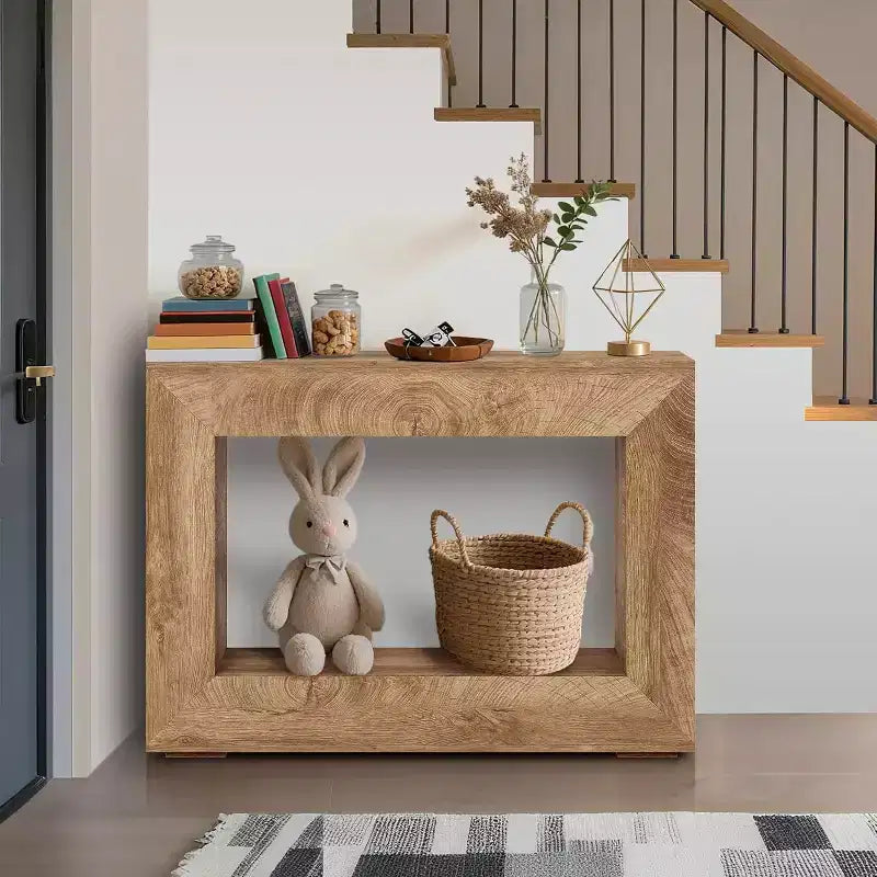 47 in Farmhouse Console Table,Entryway Console Table with Storage, Industrial Hallway Accent Table for Living Room, Entrance
