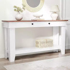 54 Console Table for Entryway - Farmhouse Entryway Table with Storage and Drawers, Small Entry Tables for Hallway Behind Couch Table Sofa Table