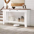 54 Console Table for Entryway - Farmhouse Entryway Table with Storage and Drawers, Small Entry Tables for Hallway Behind Couch Table Sofa Table