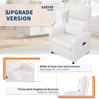 COZONY Power Recliner Chair with Heat & Massage, Adjustable Electric PU Leather Recliner, Tall Back, Padded Seat, Home Theater Sofa for Living Room