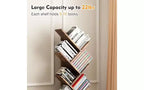 GustoWave Tier Wooden Tall Bookshelf with Storage, Corner Bookshelf, Tree Bookshelf, for Living Room, Bedroom, Home Office