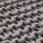 Knitted Footstool, Square Upholstered Footstool, Small furniture, Suitable For Living Room and Bedroom, No Assembly Required.