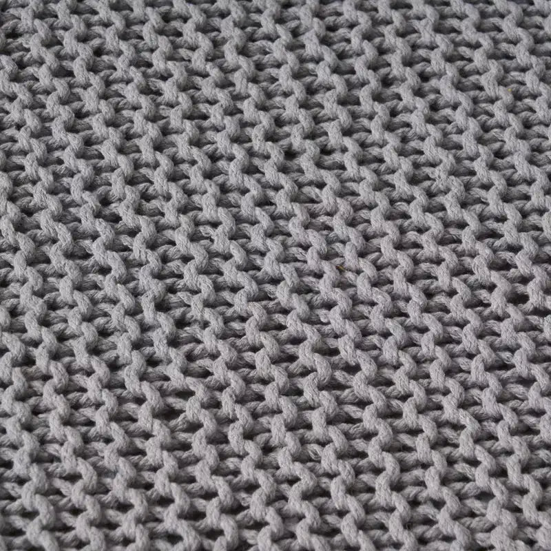 Knitted Footstool, Square Upholstered Footstool, Small furniture, Suitable For Living Room and Bedroom, No Assembly Required.