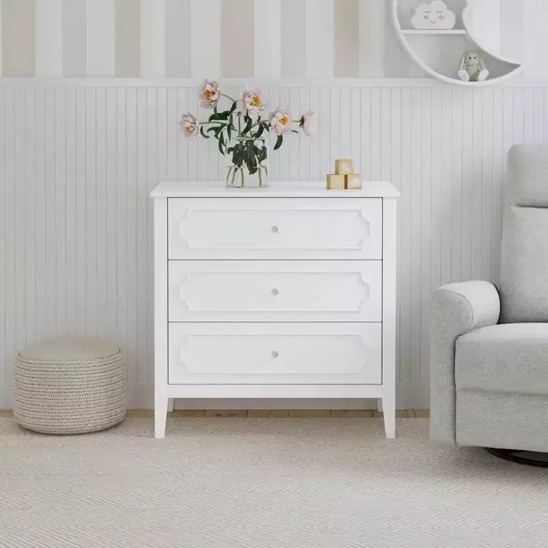 daVinci Chloe Regency 3-Drawer Dresser - White