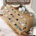 Rattan chest of drawers for the bedroom, large-capacity drawer cabinets for the wardrobe, suitable for the living room, hallway, and children's room.