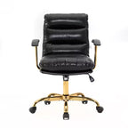 HomeStock 42 in.H Adjustable Height Black Cushion Seat Material with Swivels Executive Office Chairs