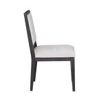 Royal Hampton Dining Side Chair Set of 2, Farmhouse Panel Design, Black Wood