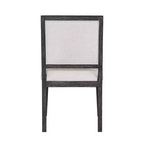 Royal Hampton Dining Side Chair Set of 2, Farmhouse Panel Design, Black Wood