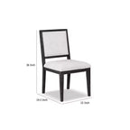 Royal Hampton Dining Side Chair Set of 2, Farmhouse Panel Design, Black Wood