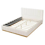 Christopher Knight Home Buchanan Modern Striped Fabric Bed with Headboard