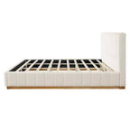 Christopher Knight Home Buchanan Modern Striped Fabric Bed with Headboard