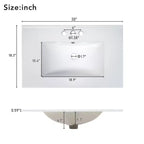 30 Bathroom Vanity with Single Sink, Combo Cabinet Undermount Sink, Bathroom Storage Cabinet with 2 Doors and a Drawer, Soft Closing