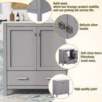 30 Bathroom Vanity with Single Sink, Combo Cabinet Undermount Sink, Bathroom Storage Cabinet with 2 Doors and a Drawer, Soft Closing