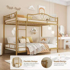 COZONY Twin Over Twin Bunk Bed, Heavy Duty Metal Frame Full Length Guardrails 400 LBS Capacity