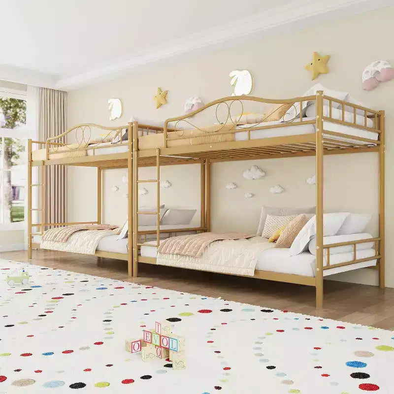 COZONY Twin Over Twin Bunk Bed, Heavy Duty Metal Frame Full Length Guardrails 400 LBS Capacity