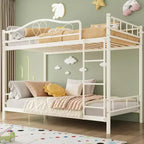 COZONY Twin Over Twin Bunk Bed, Heavy Duty Metal Frame Full Length Guardrails 400 LBS Capacity