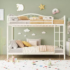 COZONY Twin Over Twin Bunk Bed, Heavy Duty Metal Frame Full Length Guardrails 400 LBS Capacity