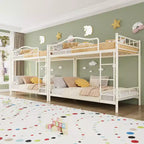 COZONY Twin Over Twin Bunk Bed, Heavy Duty Metal Frame Full Length Guardrails 400 LBS Capacity