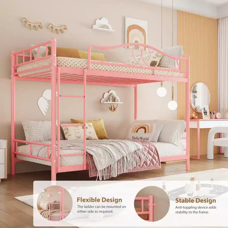 COZONY Twin Over Twin Bunk Bed, Heavy Duty Metal Frame Full Length Guardrails 400 LBS Capacity