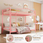 COZONY Twin Over Twin Bunk Bed, Heavy Duty Metal Frame Full Length Guardrails 400 LBS Capacity
